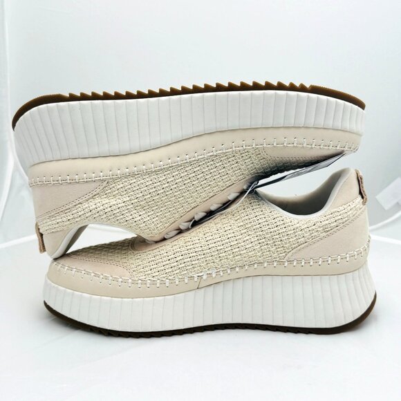 Universal Thread Platform Sneakers Light Beige Womens Size 12 Textured Knit NWT - Picture 5 of 8